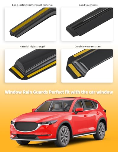 in Channel Window Visors Rain Guards for Mazda CX5 CX (Fit for 2017-2025 Mazda CX-5 CX5)