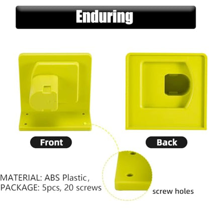 5 Pack Tool Holder Compatible with Ryobi 18V Wall Mount Plastic (5 Pack)