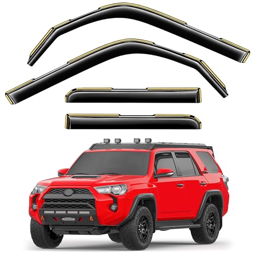 in Channel Window Visors Rain Guards for Toyota 4Runner 2010 (Fit for 2010-2024 Toyota 4Runner)