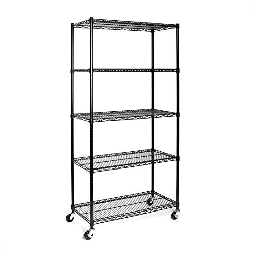 UltraDurable 5 (Black / 5-Tier Shelving, 36" W x 18" D)