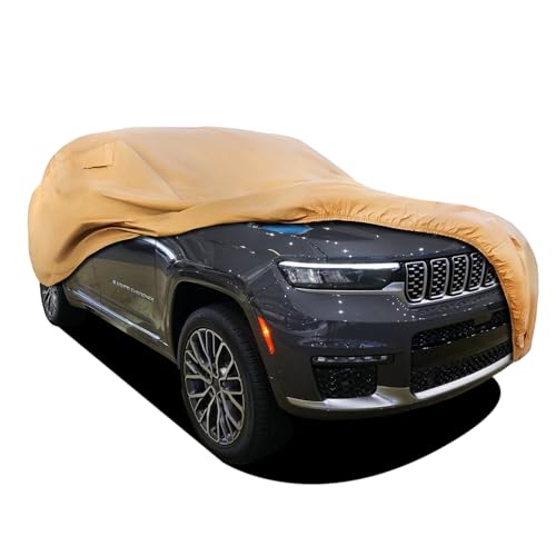 Heavy Duty Outdoor Car Cover Custom Fit for 2021 (Custom Fit Jeep Grand Cherokee / brown)