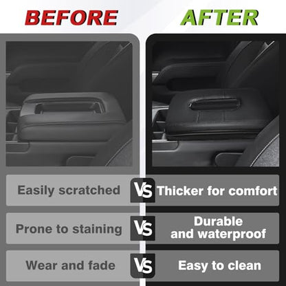 Armrest Cover for Silverado & Sierra 2014 (1) 14-18 |Silverado & Sierra| Jump Seat, +Thick)