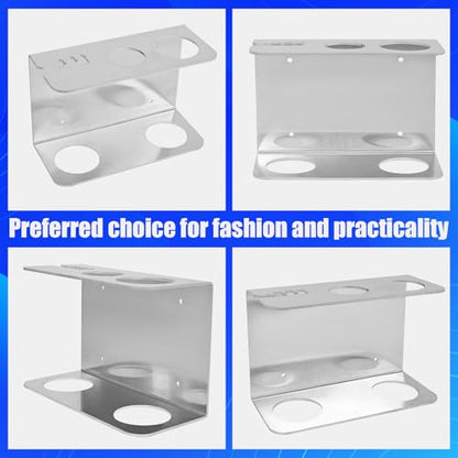 Hand Grease Gun Holder Rack Aluminum Wall Mount Storage Racks Suitable for Enclosed Trailer Shop Garage Silver