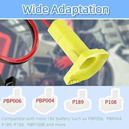2FT Portable Jumper Starter Cable Adapter Compatible with Ryobi 18V Battery
