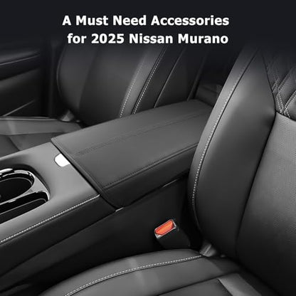 2025 2026 Murano Center Console Cover Compatible with 2025 2026 Nissan Murano Accessories 2025 Murano SL (2025-2026 Murano Thin Black)