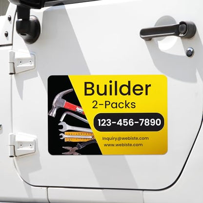 Custom Car Magnet Signs for Builder and Contractor (18"x24" Builder)
