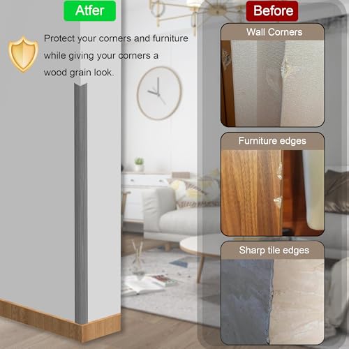 6 Pcs 49" Wall Corner Protector Trim (6pcs * Gray)