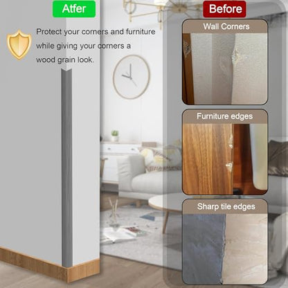 6 Pcs 49" Wall Corner Protector Trim (6pcs * Gray)
