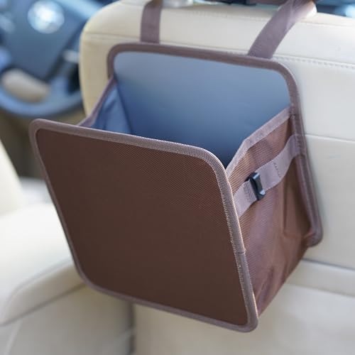 Foldable Car Trash Can 2 Gallons (2 Gallons / Brown)