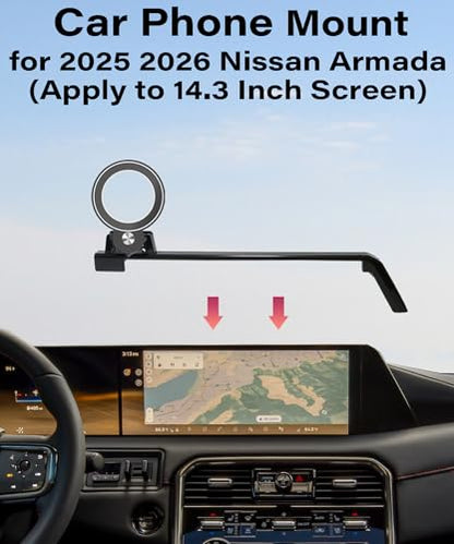 Car Phone Holder for Nissan Armada 2025 2026 14.3" Screen Accessories (for 2025-2026 Nissan Armada (14.3 Inch Screen))