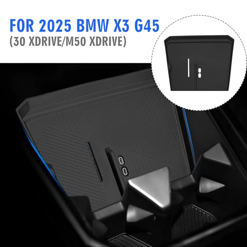 Center Console Organizer & Wireless Charging Protective Mat for BMW X3 2PCS (for BMW X3 2PCS)