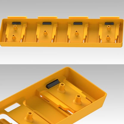 Battery Rack Compatible with DeWalt 20V (Yellow-1pc)