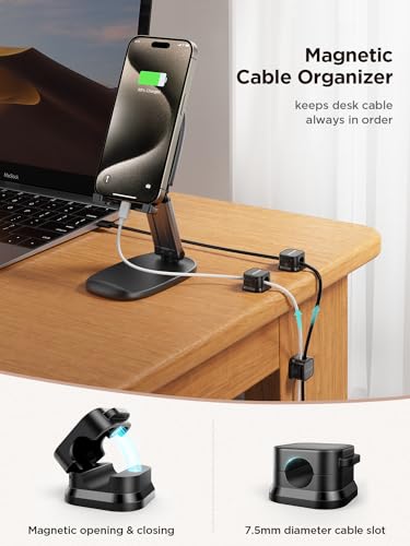 6 Pack Magnetic Cable Clips Cord Organizer Adhesive Wire Management (6-Pack)