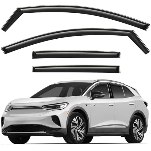 Window Deflectors Smoke Tinted in (For ID.4 21-26)