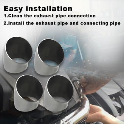 OD 3 Inch 45 Degree exhaust elbow Pipe (3")