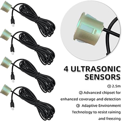 Parking Sensor Kit Backup Sensor Kit Reverse Sensor for Car 20 Color Options for Probes Adjustable Alarm Volume Professional Sensore de Reversa para Carro Safe Driving Assistant Champagne Gold (Champagne Gold)