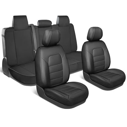 Curated Black Label Napa Leather Seat Covers for Cars & SUVs (Black Label – Set / Full Set)