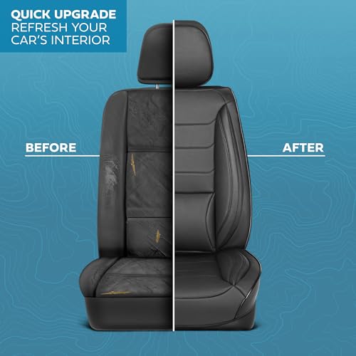 Curated Elite Leather Seat Covers for Cars & SUVs (Black (Elite) / Front Seats)