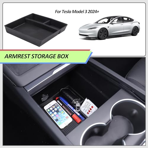 Console Organizer Compatible with Tesla Model 3 Highland 2024 (Console Organizer_C_TPE)