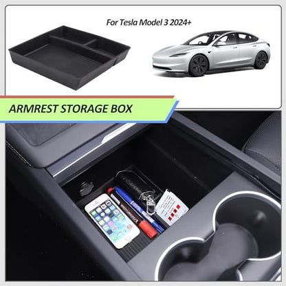 Console Organizer Compatible with Tesla Model 3 Highland 2024 (Console Organizer_C_TPE)