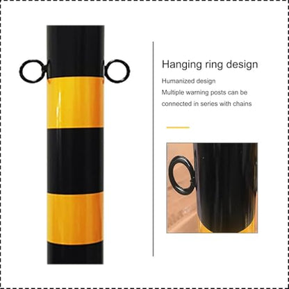 Safety Barrier Bollard for Driveways (Black (4pcs))