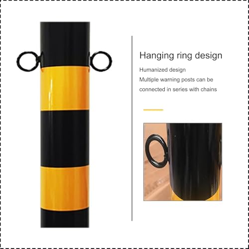 Safety Barrier Bollard for Driveways (Black (1pcs))
