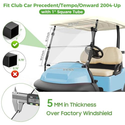 Golf Cart Windshield for Club Car Precedent (Clear)