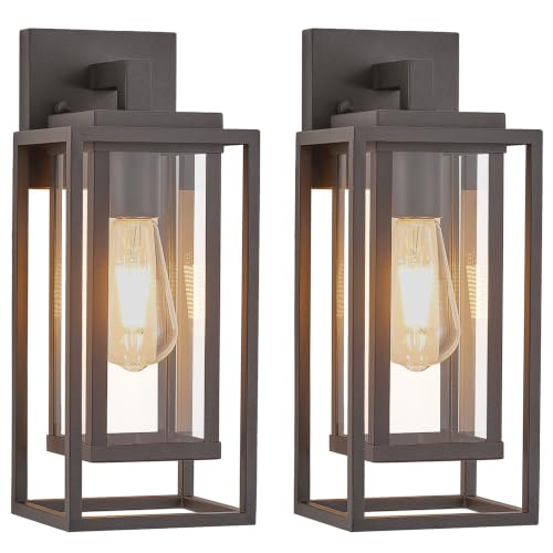14" Double Cage Outdoor Wall Light (14-inch / Old Rust)