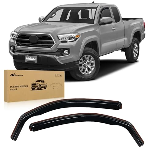 Side Window Rain Guards for Toyota Tacoma 2016 (Toyota Tacoma 2016-2023 Access Cab)