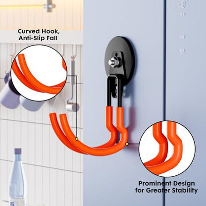 Magnetic Hooks Heavy Duty Storage Garage Magnet Hooks (Orange4pro)