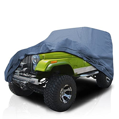 Supreme Car Cover for Jeep CJ7 1976 1977 (Jeep CJ7 1976 1977-1986 SUV 2-Door Upgraded Fabric)