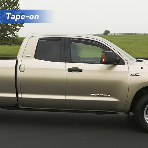 Window Visors Rain Guards for 2007 (2007-2021 Toyota Tundra)