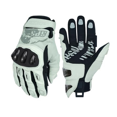 SPS 4 Winter Unisex Touchscreen Road Racing Motorcycle MTB Sports Gloves Also fit BMX MX ATV Mountain Bike Bicycle Cycling Off (White Sps-4 / XXL Adult)