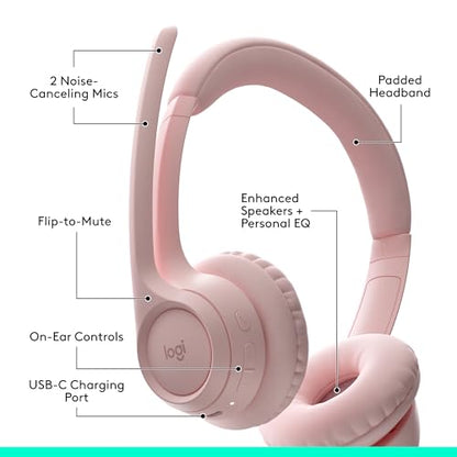 Zone 300 Wireless Bluetooth Headset with Noise Canceling (Rose)