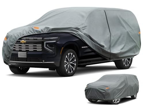 Heavy Duty Car Cover Waterproof All Weather (YXXXL Fit Suv Jeep-Length(212 To 226 inch))