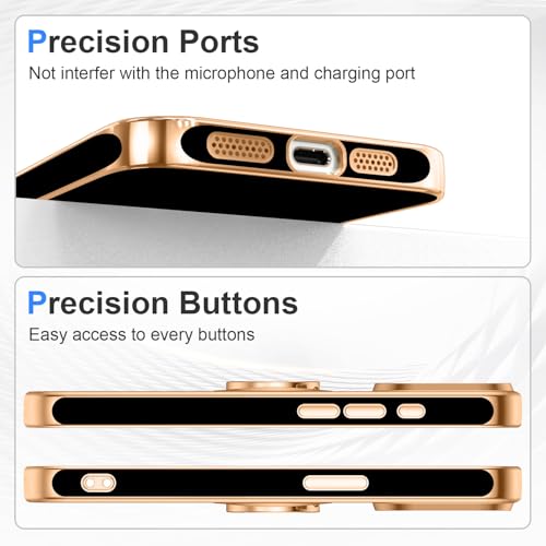 Designed for iPhone 15 Pro Case with Ring Stand Slim Black (Black / 6.1'' iPhone 15 Pro)