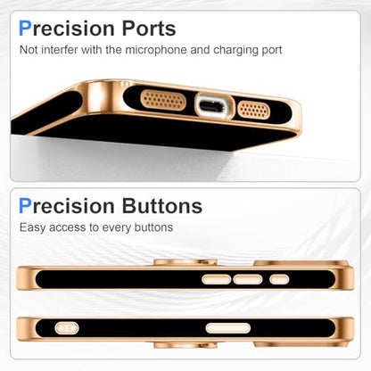 Designed for iPhone 15 Pro Case with Ring Stand Slim Black (Black / 6.1'' iPhone 15 Pro)