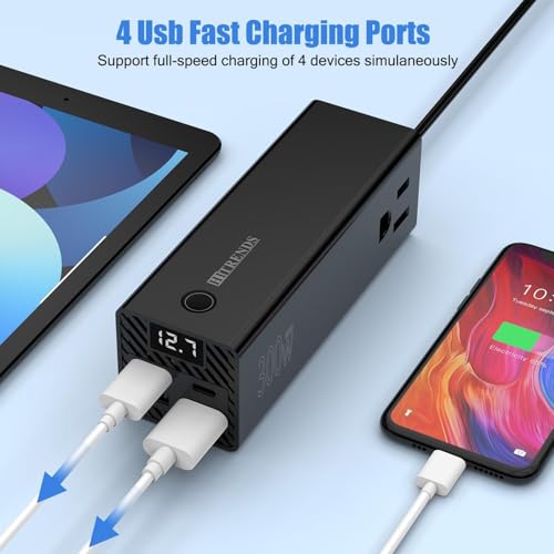 300W Car Power Inverter Dual DC 12V to 110V AC Car Power inverters with PD 36W USB (300W)