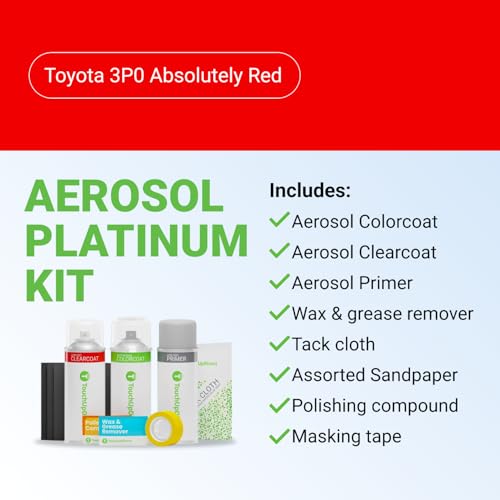 Car Paint Touch Up Spray Kit (Aerosol Spray - Platinum Kit / Absolutely Red)
