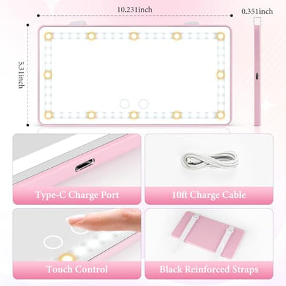 Car Sun Visor Vanity Mirror (Pink / 1PCS)