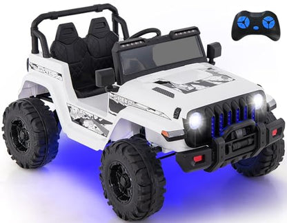 Kids Ride on Car Truck with 2.4G Remote Control (White)
