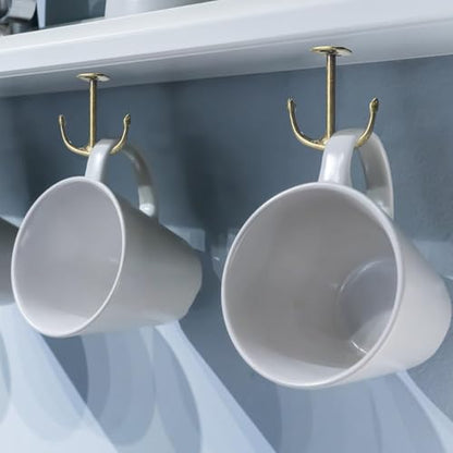 Anchor Two Prong Ceiling Hook for Closet Top Bathroom Kitchen Cabinet Garage Pack of 8
