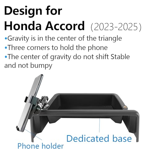 Car Phone Holder Center Console Organizer For Honda Accord 2023 2024 2025 2026【 Only For 7