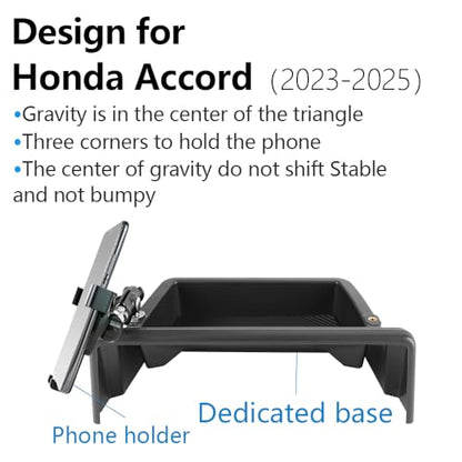 Car Phone Holder Center Console Organizer For Honda Accord 2023 2024 2025 2026【 Only For 7