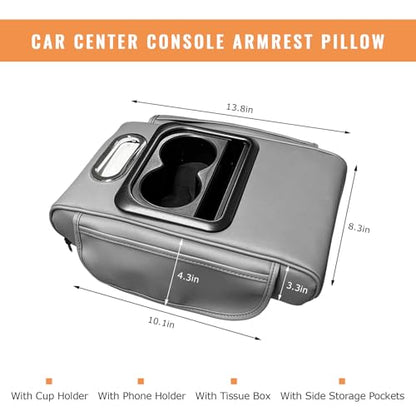 Car Center Console Armrest Pillow (Normal / Gray)