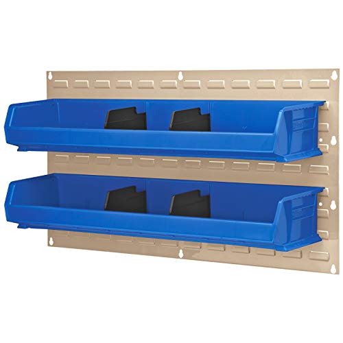 30636 Louvered Steel Wall Mount Panel Garage Organizer for Hanging AkroBin Storage Bins (Beige / 36-Inch W x 19-Inch H)