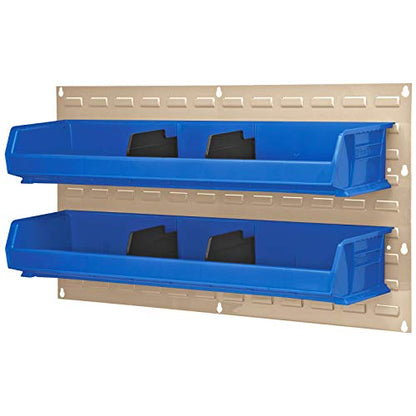 30636 Louvered Steel Wall Mount Panel Garage Organizer for Hanging AkroBin Storage Bins (Beige / 36-Inch W x 19-Inch H)