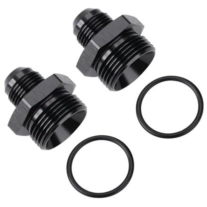 10AN Male Flare to 16AN ORB O (10AN to 16AN ORB / Black - 2PCS)