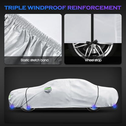 Car Cover Custom Fit for Toyota Corolla 2000 (Fit for Toyota Corolla / Honda Silver)