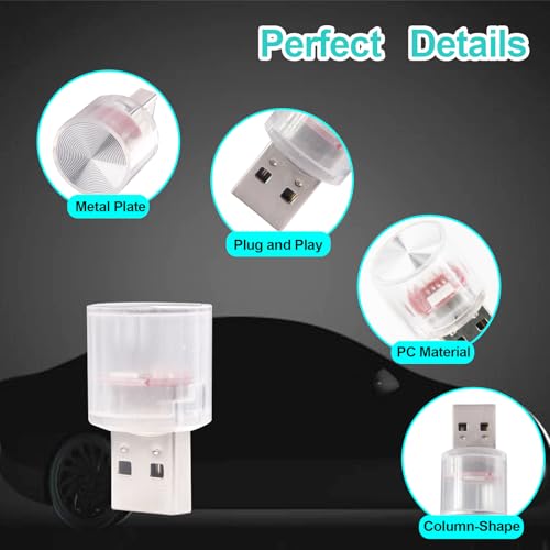 USB LED Car Interior Night Light (Ice Blue)
